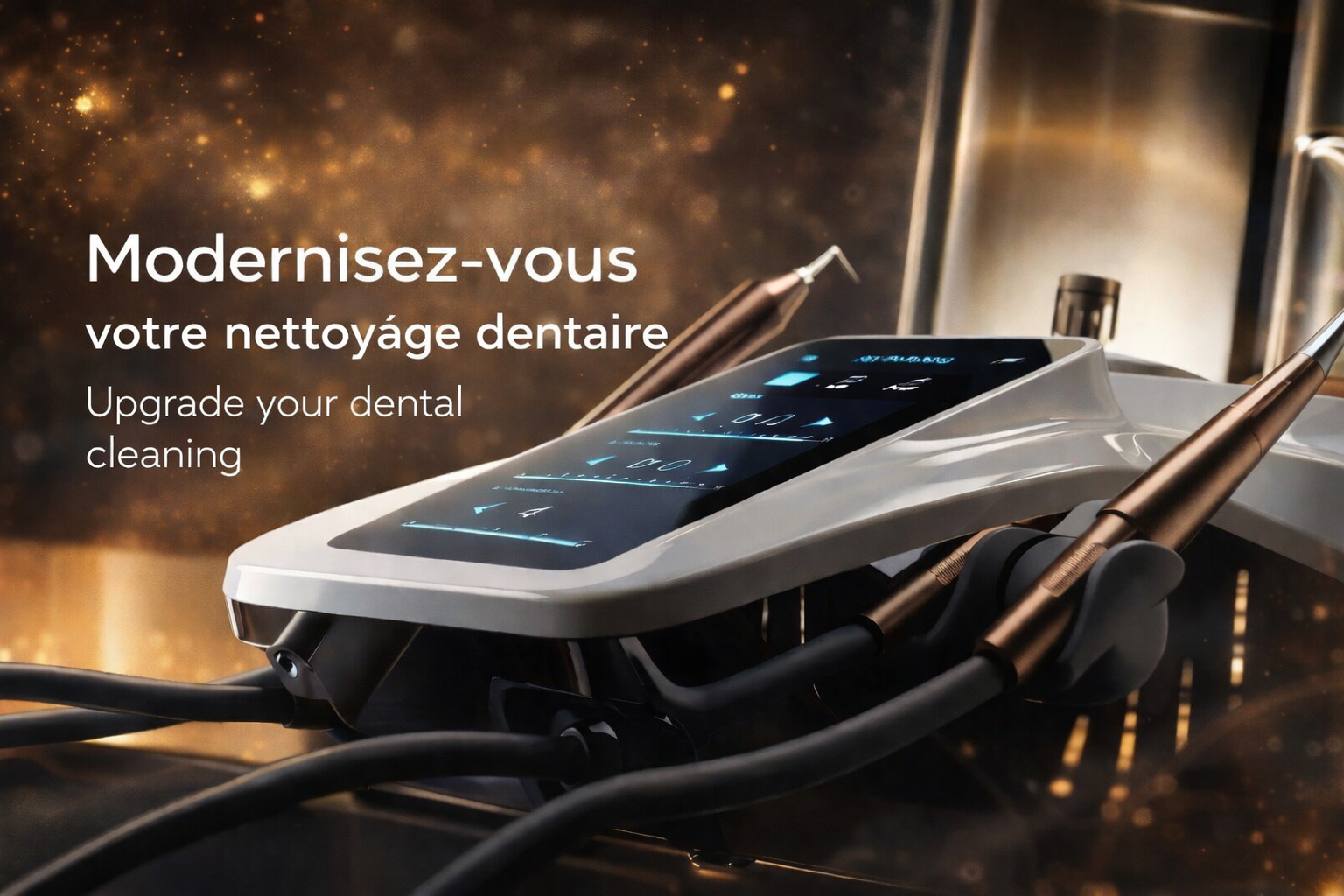 Woodpecker PT-B dental hygiene system - air polishing and ultrasonic scaling